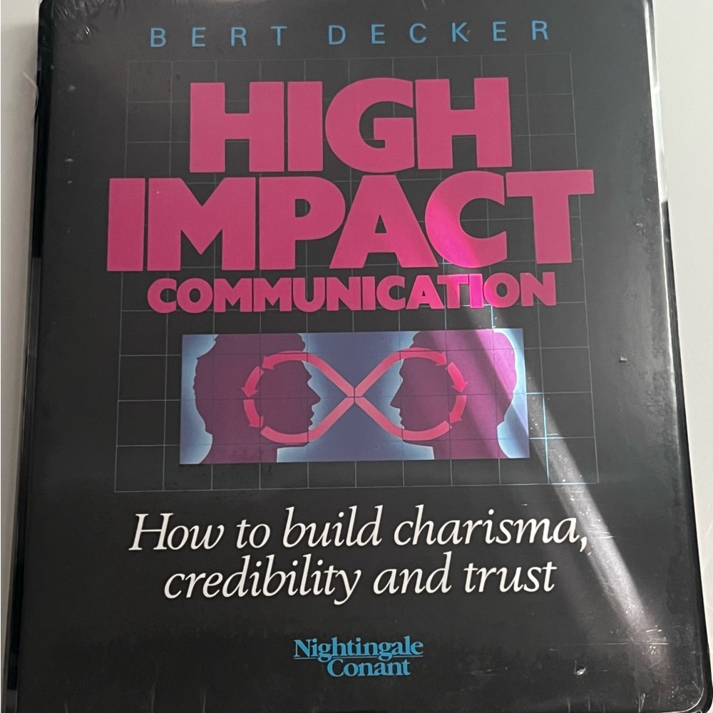 NEW High Impact Communication Book Bert Decker Self Help Motivation Nightengale